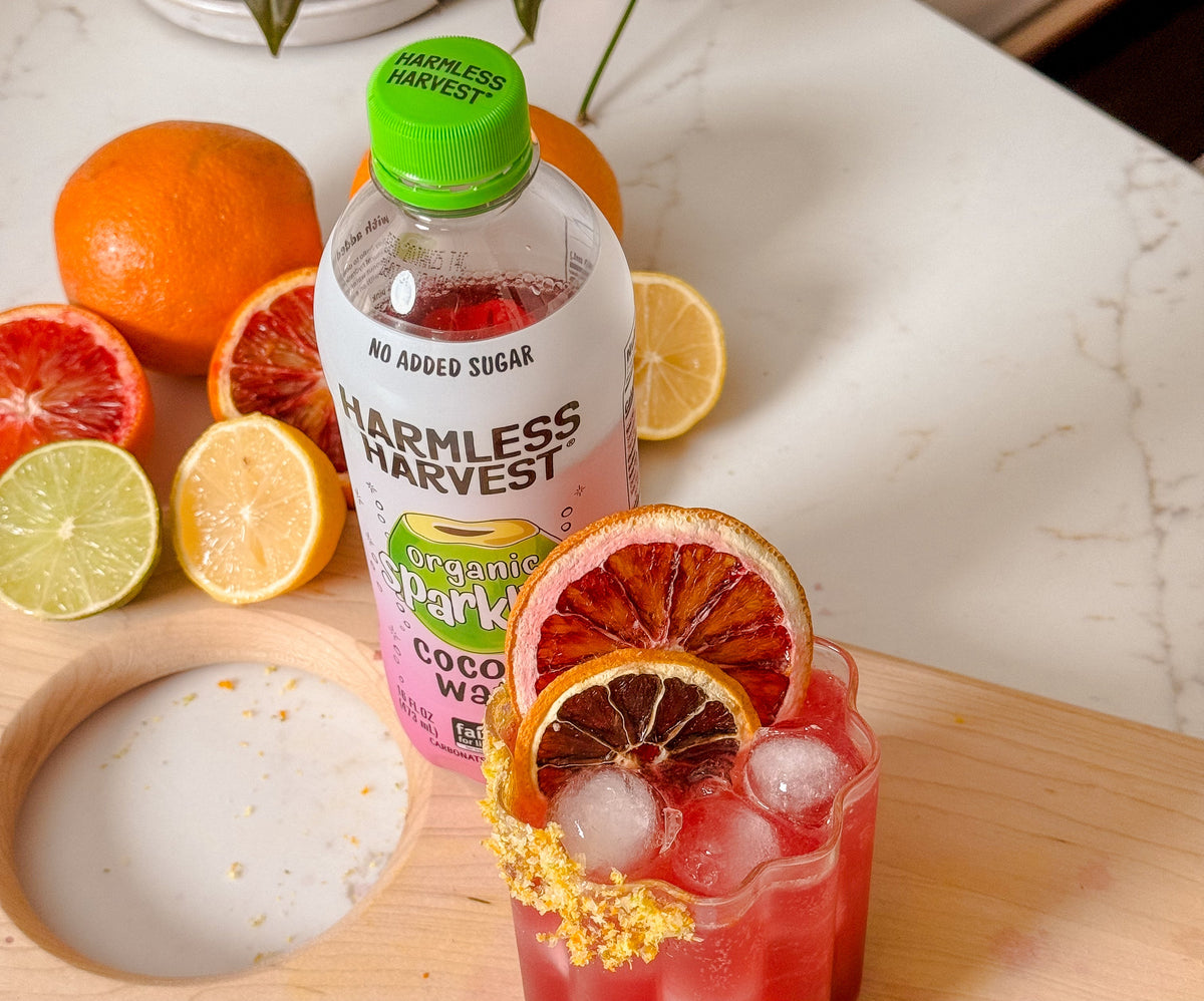 Blissfully Bubbly: Sparkling Blood Orange Coconut Mocktail