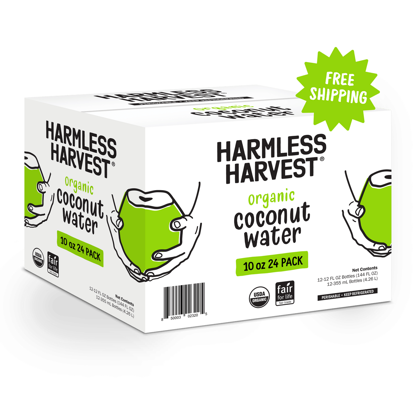 10oz 24 pack Harmless Harvest Organic Coconut Water