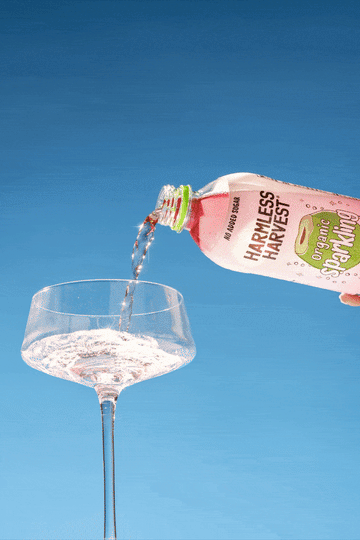 Organic Sparkling coconut water view 2