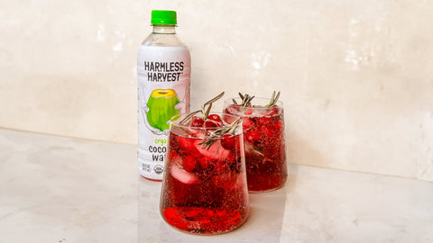 Cheers to Cranberry Coconut Water Holiday Mocktail - Harmless