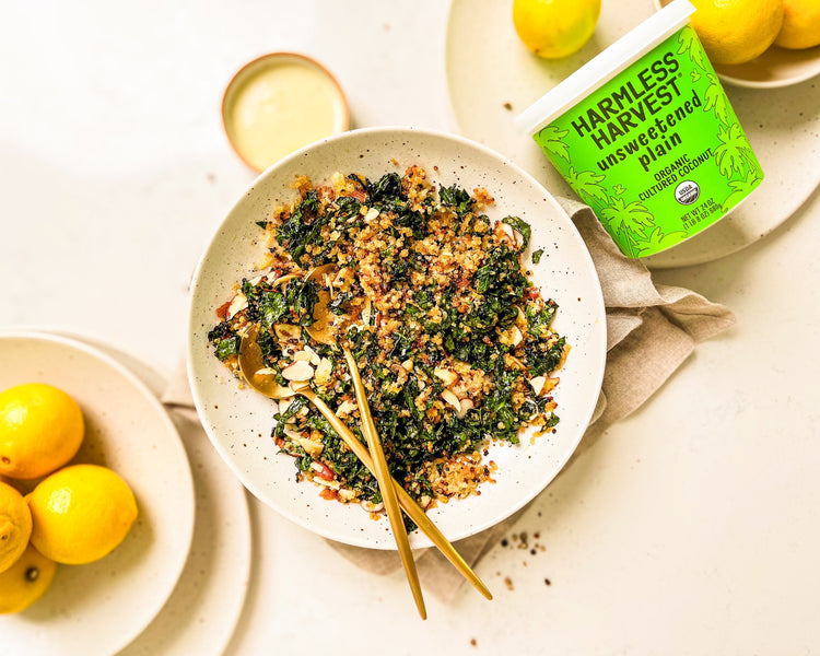 The Backyard Party Showstopper: Vegan Baked Kale Salad With Crispy Quinoa