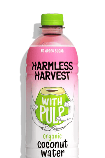 Organic coconut water with pulp view 1