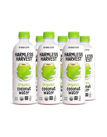 Harmless Harvest Organic Coconut Water Drink, Hydrate with Natural Electrolytes, No Sugar Added, Fair for Life Certified, Original Coconut Water 12 fl